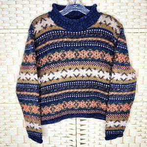 St John's Bay Women's Wool Blend Boxy Cut Sweater Size PL